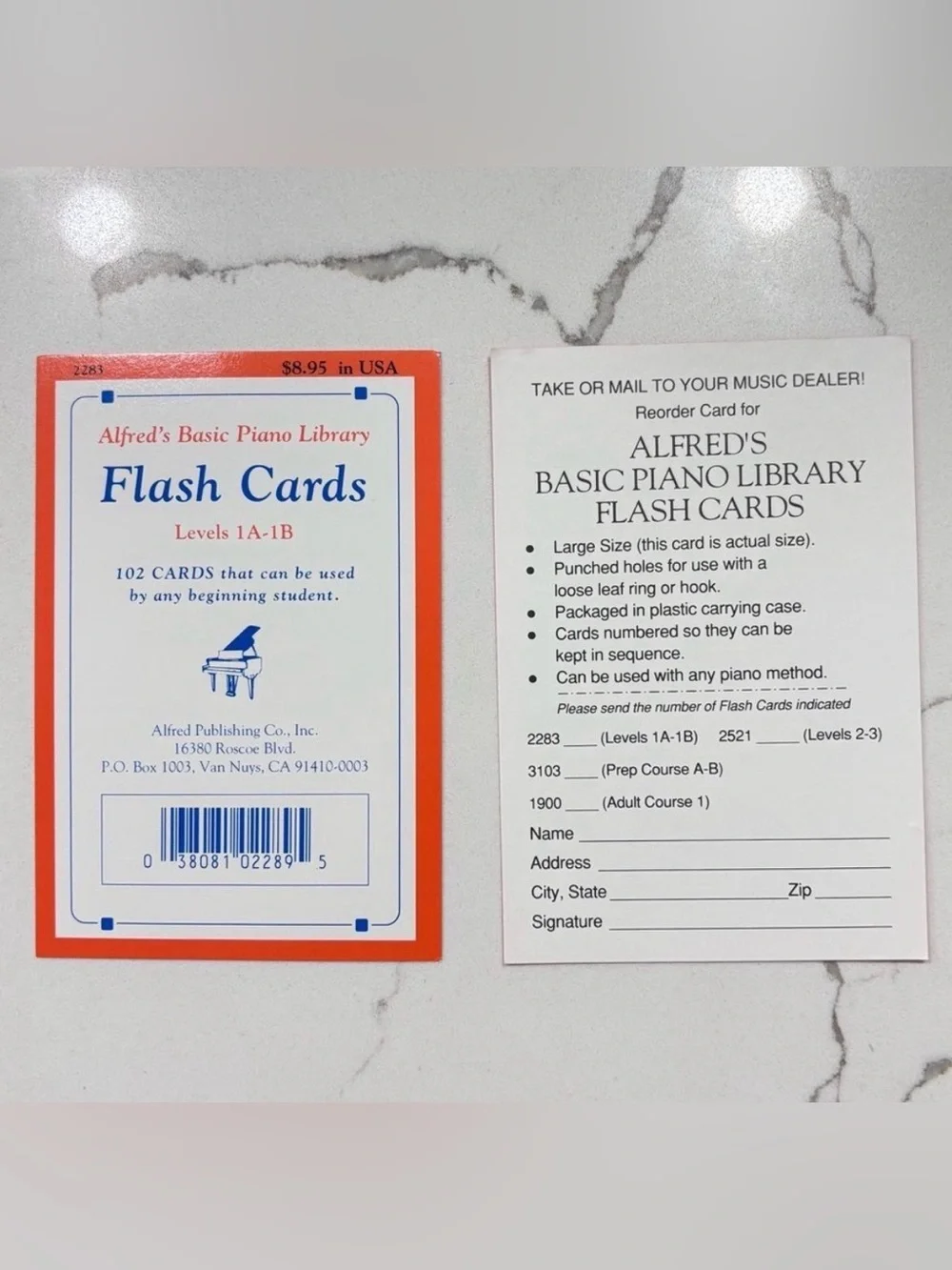 Alfred's Basic Piano Library Flash Cards
